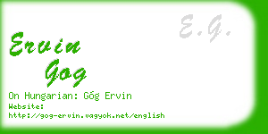 ervin gog business card